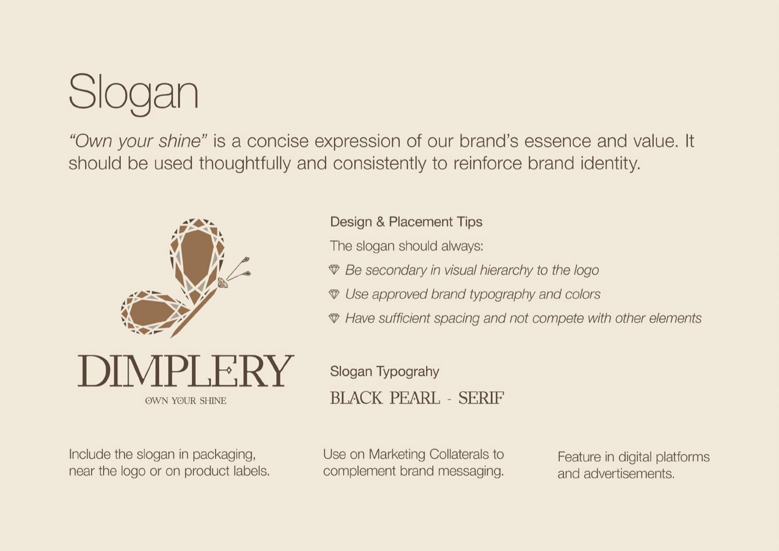 Dimplery brand guide page 5 — Creative