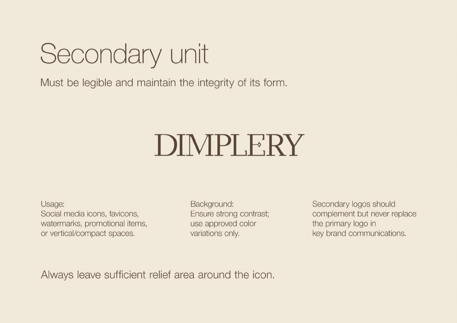 Dimplery brand guide page 6 — Creative