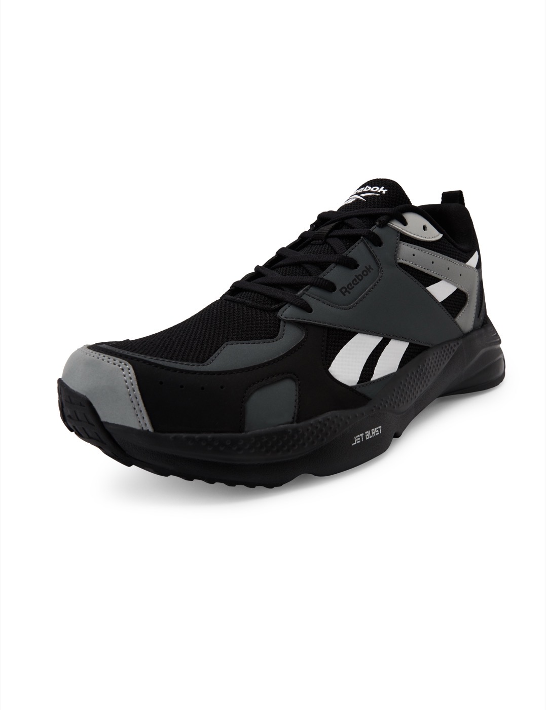 Reebok Jet Blast sneaker — Image, premium retouch · After