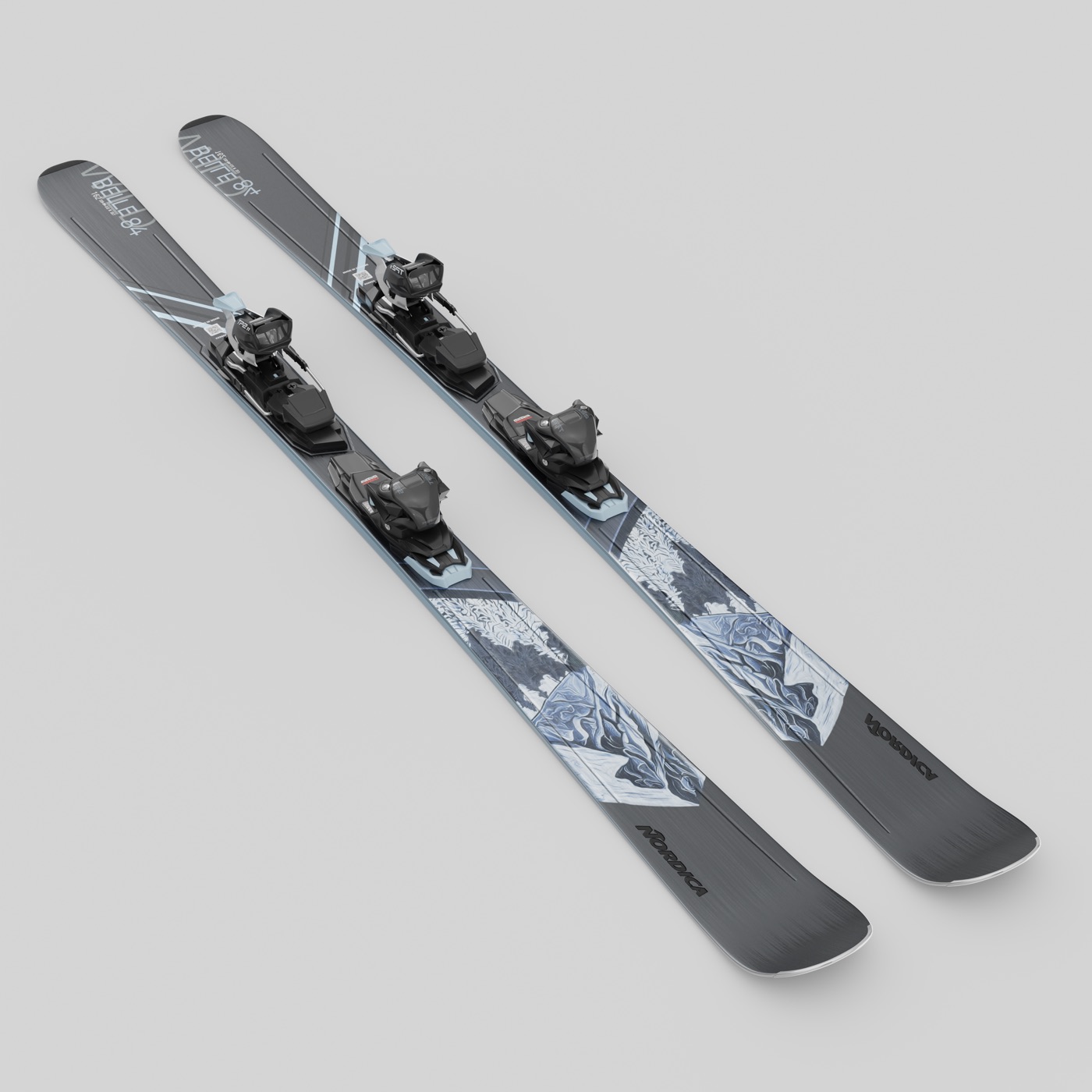 Nordica Belle 84 skis — 3D, packshot